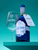 The Illusionist Azzurino Glass Next to The Illusionist Azzurino Bottle